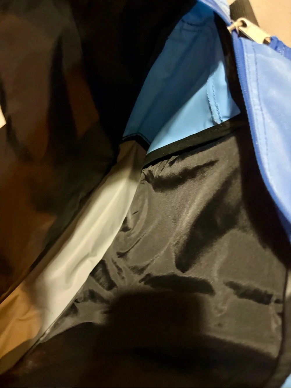 NWT GAP Light Blue and Gray Padded Messenger Bag